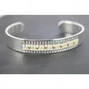 Bracelet for Miyuki bead weaving 10x155 mm 10x155 mm Silver Tone x1