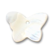Mother-of-Pearl butterfly-shaped Sequins 14x20mm Natural x10|raw }}