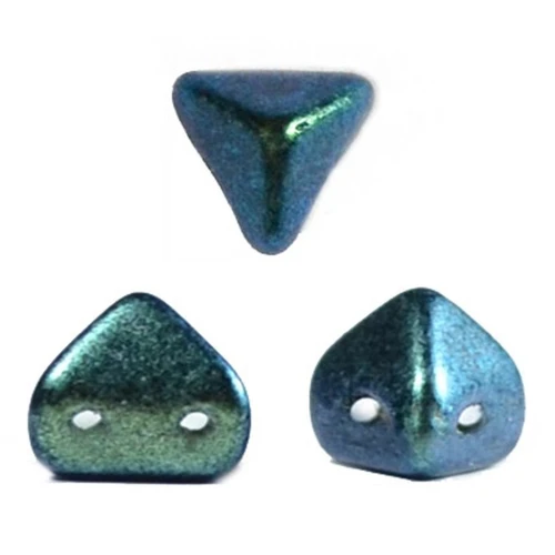 Glass beads Super-Khéops® by Puca® 6 mm G.Turquoise Metallic Mat x10g