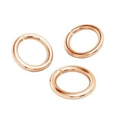 Open jump rings7x0.7  925 silver tone doré rose x10|raw }}