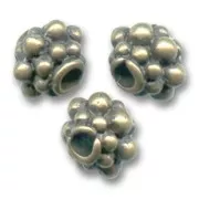 Metal bronze beads 8x7mm bronze tone x5