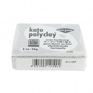 Polymer clay Kato Polyclay  56 gr Silver Tone (n°290)