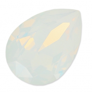 PureCrystal 4320 Pear Fancy Stone 18x13mm White Opal x1