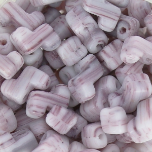 Zorro Bead 5x6 mm Milky Light Amethyst x50