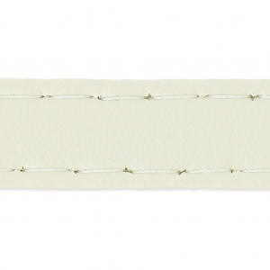 Plastic bag strap with 10 mm stitching Ivory x 1m