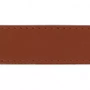 Synthetic bag strap with 25 mm stitching Brown x 50cm