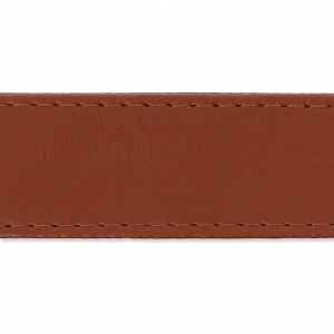 Synthetic bag strap with 25 mm stitching Brown x 50cm