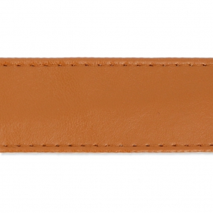 Imitation leather gallon with stitches 25mm Camel x 50cm