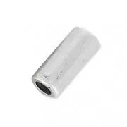 Bead big hole carved 10x5 mm Old Silver Tone x1
