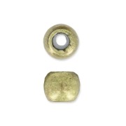 Metal stopper bead 5 mm with 2 mm holes bronze x1|raw }}