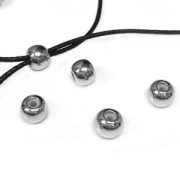 Metal stopper bead 5 mm with 2 mm holes bronze x1