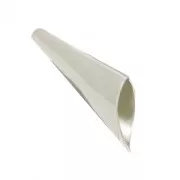 Shell cone shape to make DIY pompons 21X6 mm Antique Silver Plating x1