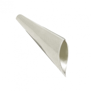 Shell cone shape to make DIY pompons 21X6 mm Antique Silver Plating x1