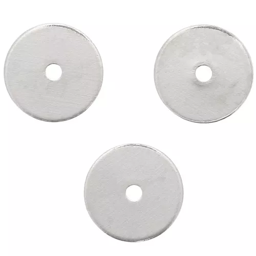 Flat Washers Heishi style made of brass 6 mm Silver Tone x10