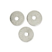 Flat Washers Heishi style made of brass 4 mm Rhodium tone  x10|raw }}