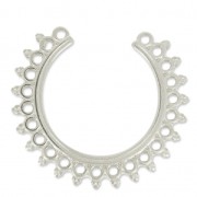 Ethnic spacer for a 2 row jewelery to be customized 32 mm Fine Antique silver plating|raw }}