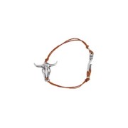 Metal pendant bull head / ethnic buffalo 23mm fine Gold plated x1