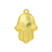 Resin pendant Main de Fatima 23 mm - Gold-plated x1