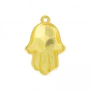 Resin pendant Main de Fatima 23 mm - Gold-plated x1