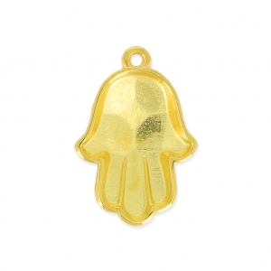 Resin pendant Main de Fatima 23 mm - Gold-plated x1