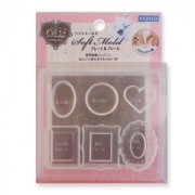 Padico Silicone mold for polymer and self-hardening clay Cadre/Cabochon