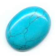 Oval cabochon 40x30mm Synthetic Turquoise|raw }}