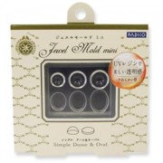 Padico Silicone mini mold for polymer clay/clay/resin UV cab Dome/Oval