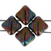 Silky Bead Dia 5x5mm Jet Luster Iris x50