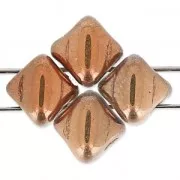 Crystal - Perles en verre 2 trous Silky Bead Dia 5x5 mm Crystal Capri Gold x50 Perles en verre 2 trous Silky Bead Dia 5x5 mm Crystal Capri Gold x50