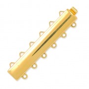 6 rows clasp 9x39 mm gold tone|raw }}