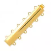 6 rows clasp 9x39 mm gold tone