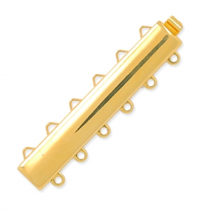 6 rows clasp 9x39 mm gold tone