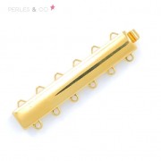 6 rows clasp 9x39 mm gold tone