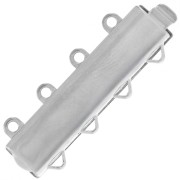 4-row leaf design clasp 24.5x9 mm - White bronze x1