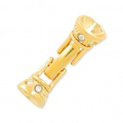 Metal clasp encrusted with PureCrystal crystal strass for round bead 8 mm Gold Tone/Crystal|raw }}