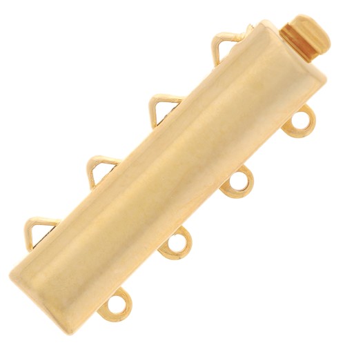 4 rows clasp 9x25 mm gold tone