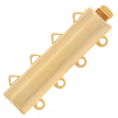 4 rows clasp 9x25 mm gold tone