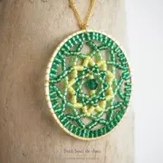 Element for beadweaving round 40 mm gold tone