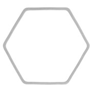 Spacer  for beadweaving hexagone 28x25 mm silver tone|raw }}