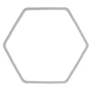 Spacer  for beadweaving hexagone 28x25 mm silver tone