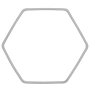 Spacer  for beadweaving hexagone 18x16 mm silver tone x1