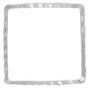 Spacer  for beadweaving square fancy 14 mm silver tone x1