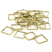 Spacer for beadweaving square fancy 14 mm doré