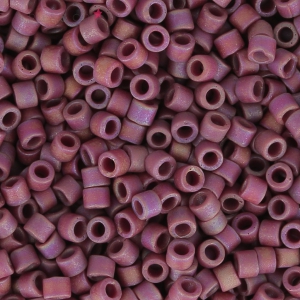 Miyuki Delica 11/0 DB2308 - Opaque Glazed Trillium Red Mat AB x8g