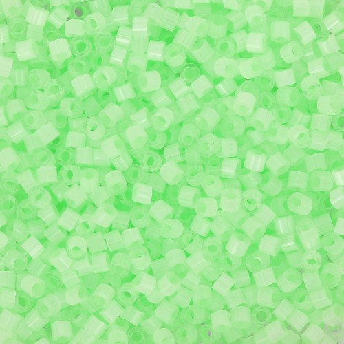 Miyuki Delica 11/0 DB1858 - Dyed Mint Green Silk Inside x8g