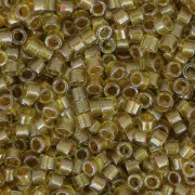 Miyuki Delica 11/0 DB0909 - Sparkling Honey Beige Chartreuse Lined x8g