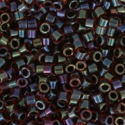 Miyuki Delica 11/0 DB0297 -  Dark Grey AB Garnet Lined x8g|raw }}