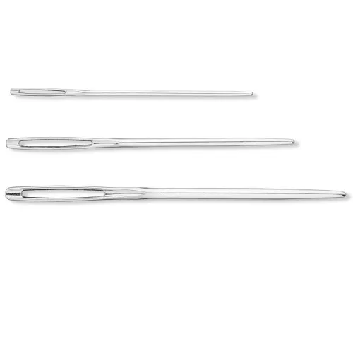 3 Needles without tip for wool and Smyrna carpet