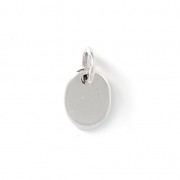 Oval Sterling silver charm to engrave 8x6 mm x1