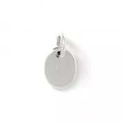 Oval Sterling silver charm to engrave 8x6 mm x1